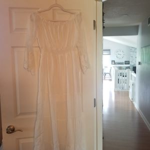Long white summer dress